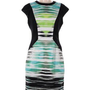 Colorblock Maggy London Line print dress, size 6